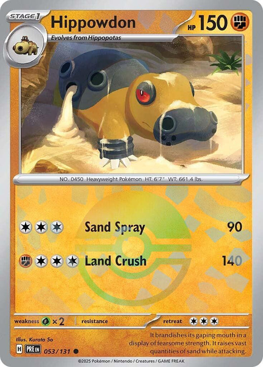 Hippowdon [Poke Ball] #53 Pokemon Prismatic Evolutions