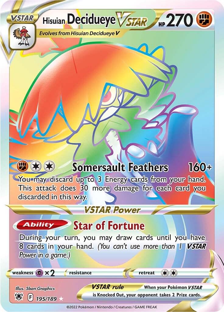 Hisuian Decidueye VSTAR #195 Pokémon Astral Radiance