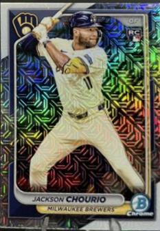 2024 Bowman Chrome - Jackson Chourio [Mojo Refractor] #69 [Rookie]