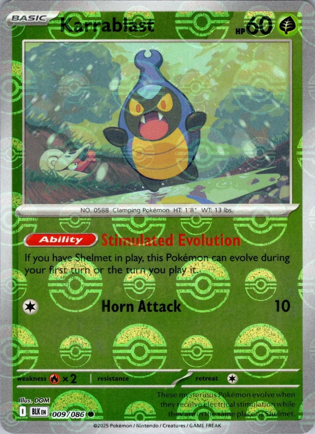 Karrablast [Poke Ball] #9 Pokemon Black Bolt