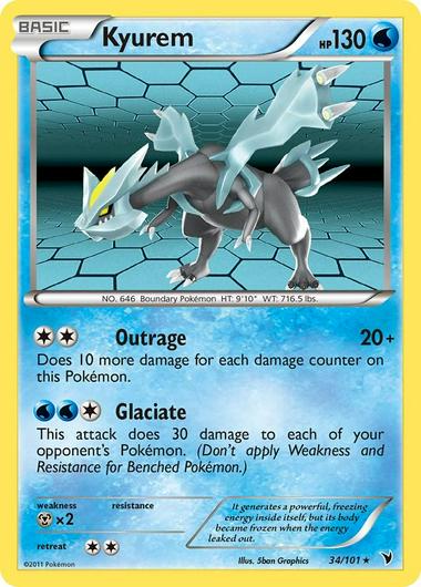 Kyurem [HOLO] #34 Pokemon Noble Victories [LP]