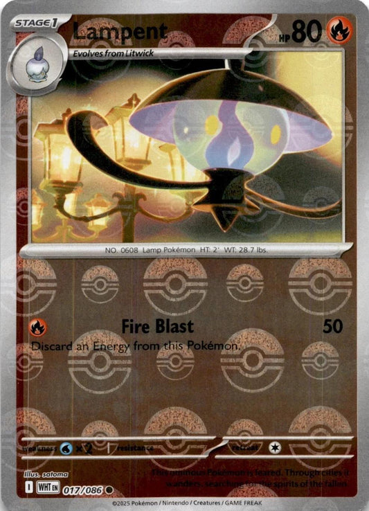 Lampent [Poke Ball] #17 Pokemon White Flare