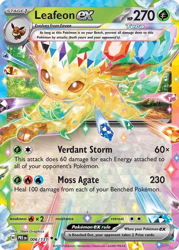 Leafeon ex #6 Pokemon Prismatic Evolutions