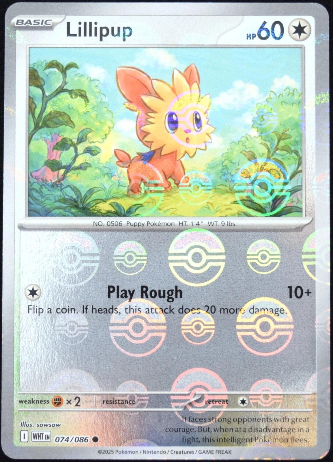 Lillipup [Poke Ball] #74 Pokemon White Flare