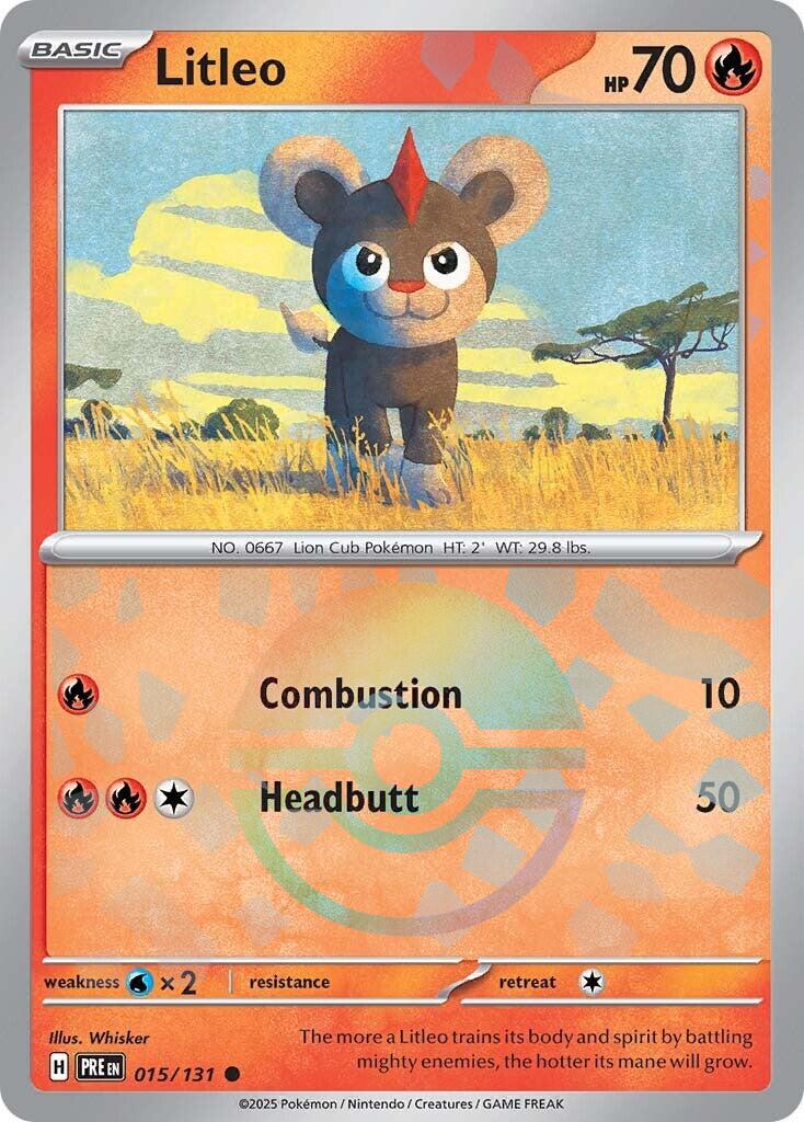 Litleo [Poke Ball] #15 Pokemon Prismatic Evolutions
