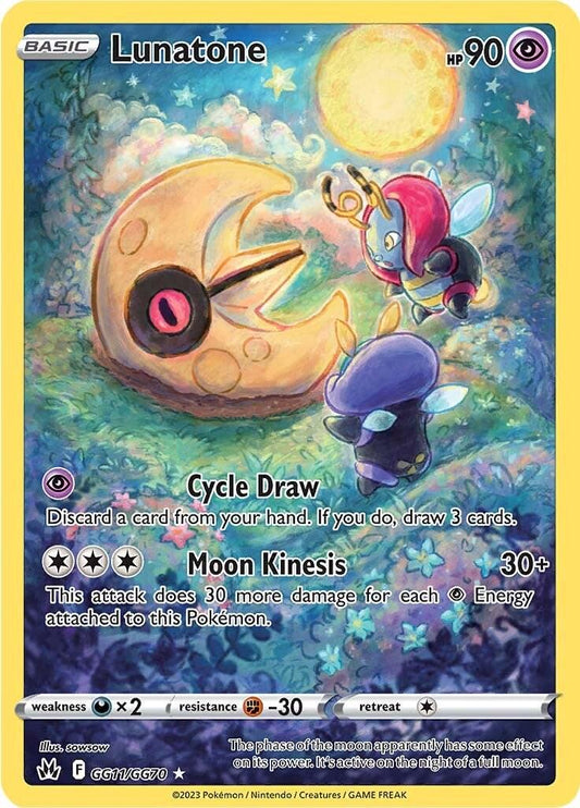 Lunatone #GG11 Pokemon Crown Zenith