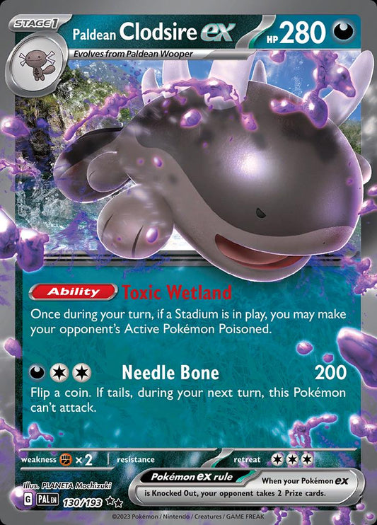 Paldean Clodsire ex #130 Pokemon Paldea Evolved