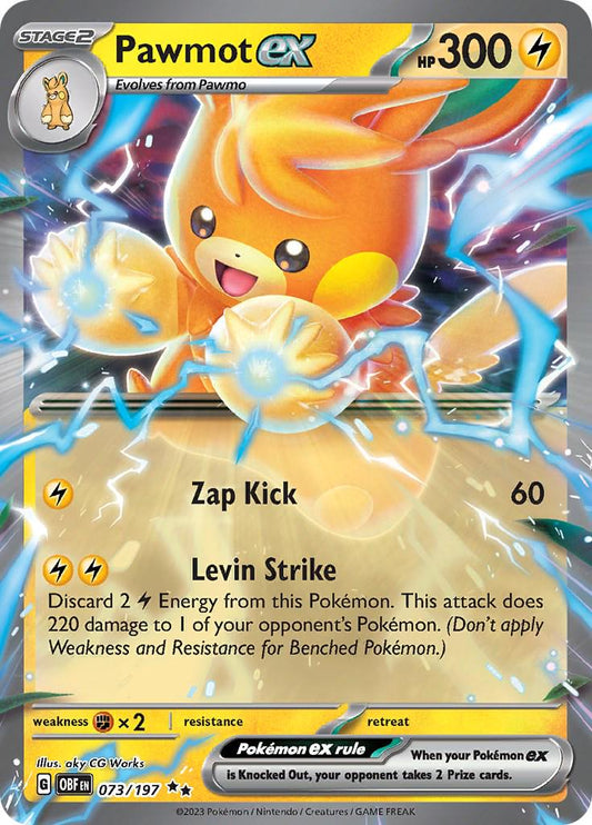 Pawmot ex #73 Pokemon Obsidian Flames