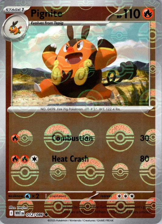 Pignite [Poke Ball] #12 Pokemon White Flare