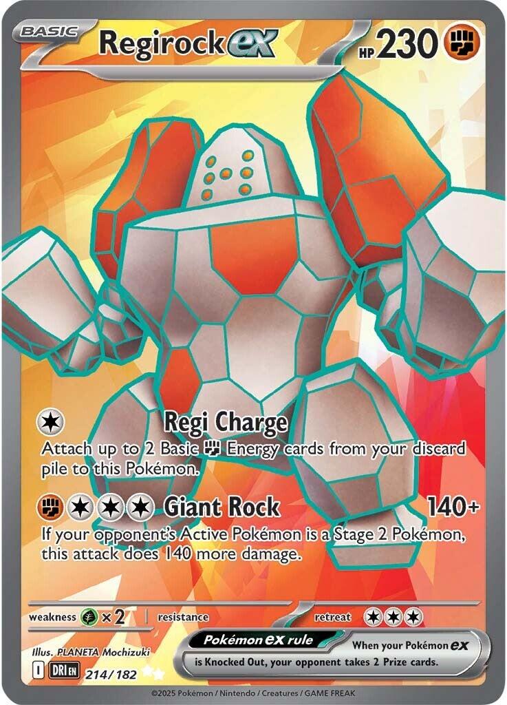 Regirock ex #214 Pokemon Destined Rivals