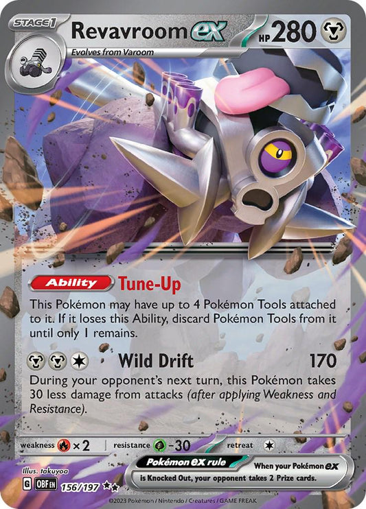 Revavroom ex #156 Pokemon Obsidian Flames