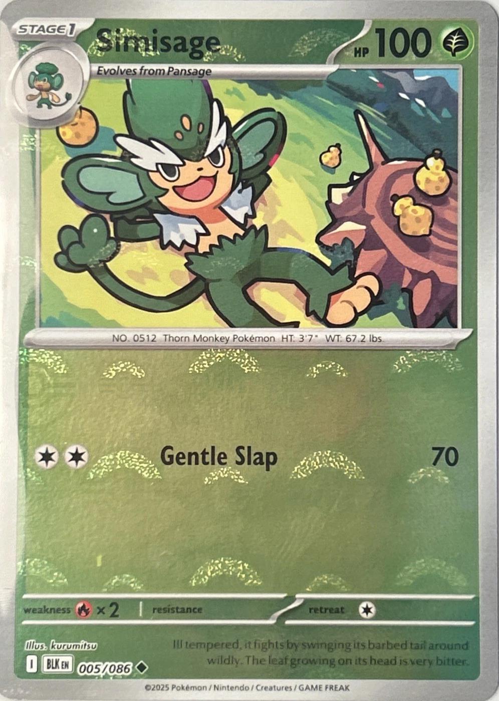 Simisage [Poke Ball] #5 Pokemon Black Bolt