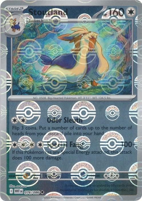 Stoutland [Poke Ball] #76 Pokemon White Flare
