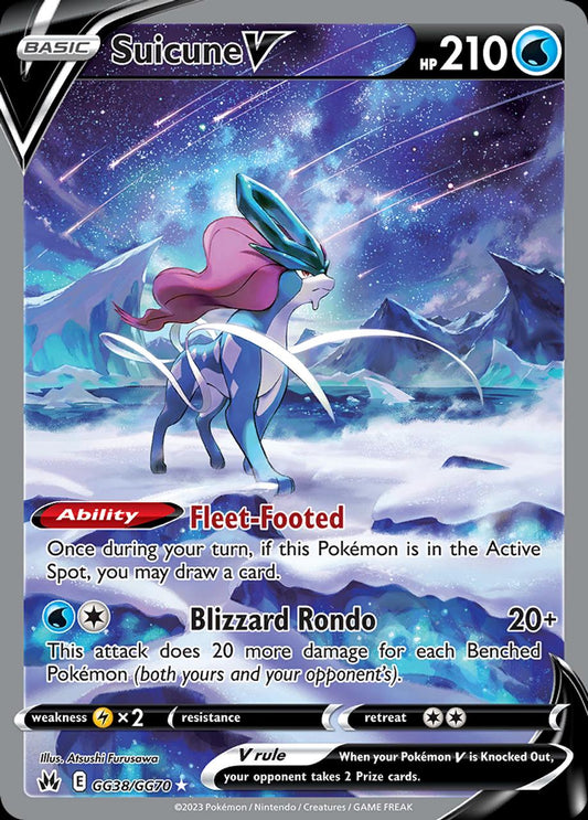 Suicune V #GG38 Pokemon Crown Zenith