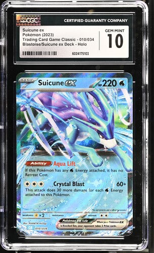 Suicune ex Trading Card Game Classic 010/034 10 (GEM MINT)