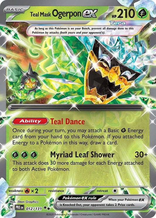 Teal Mask Ogerpon ex #12 Pokemon Prismatic Evolutions