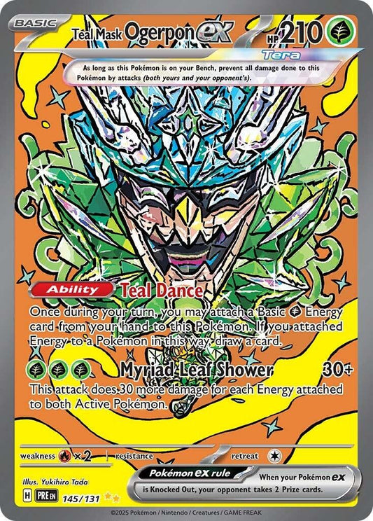 Teal Mask Ogerpon ex #145 Pokemon Prismatic Evolutions