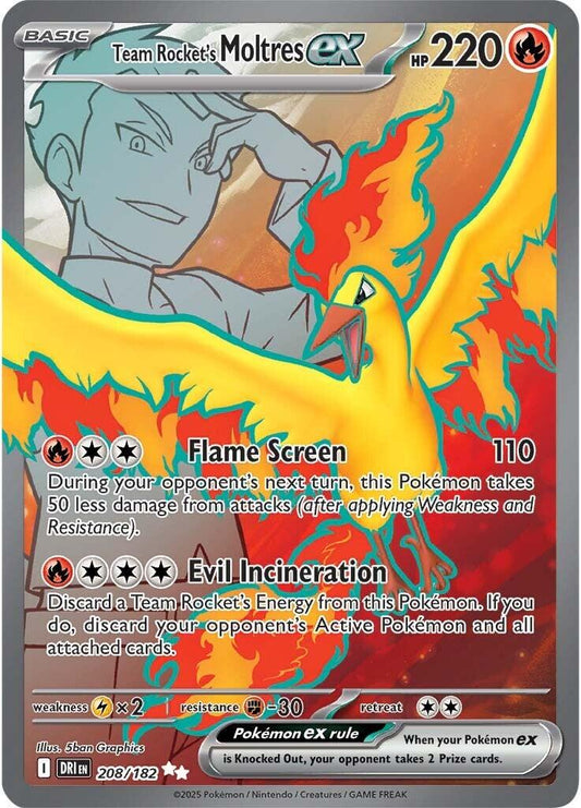 Team Rocket's Moltres ex #208 Pokemon Destined Rivals
