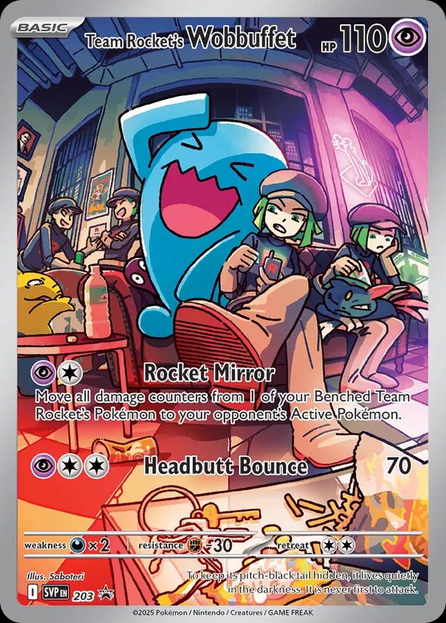 Team Rocket's Wobbuffet #203 Pokémon Promo