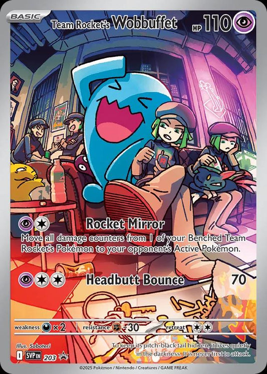 Team Rocket's Wobbuffet #203 Pokémon Promo