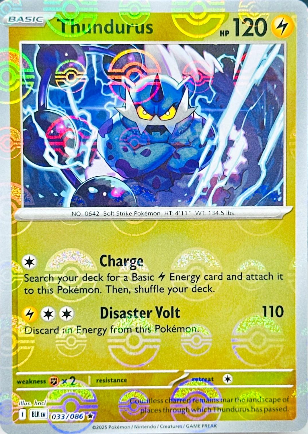 Thundurus [Poke Ball] #33 Pokemon Black Bolt