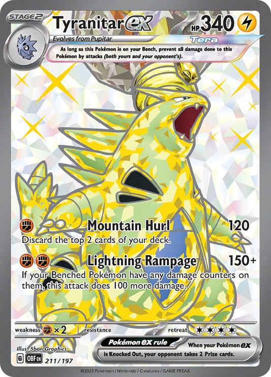 Tyranitar ex #211 Pokemon Obsidian Flames