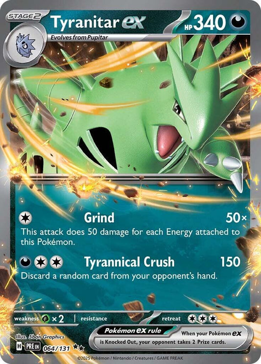 Tyranitar ex #64 Pokemon Prismatic Evolutions