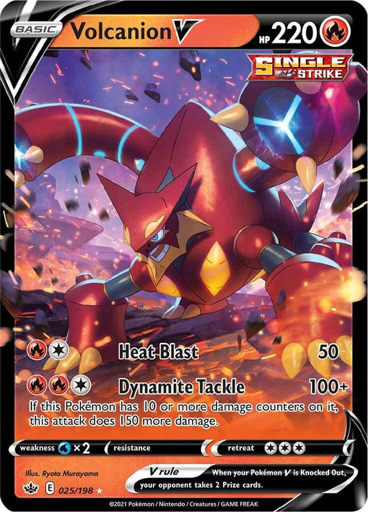 Volcanion V #25 Pokemon Chilling Reign