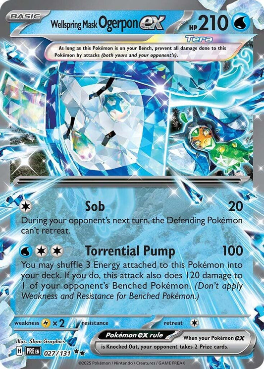 Wellspring Mask Ogerpon ex #27 Pokemon Prismatic Evolutions