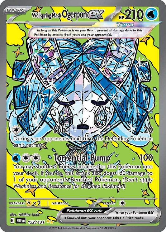 Wellspring Mask Ogerpon ex #152 Pokemon Prismatic Evolutions