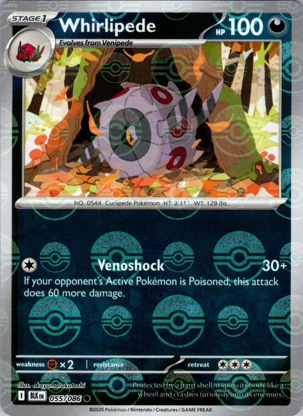 Whirlipede [Poke Ball] #55 Pokemon Black Bolt