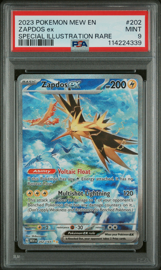 Zapdos Ex Scarlet & Violet 151 202/165 PSA 9 (MINT)